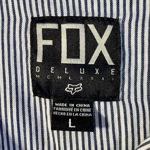 Fox Long Sleeve Button Down Chambray Shirt - Picture 2 of 3
